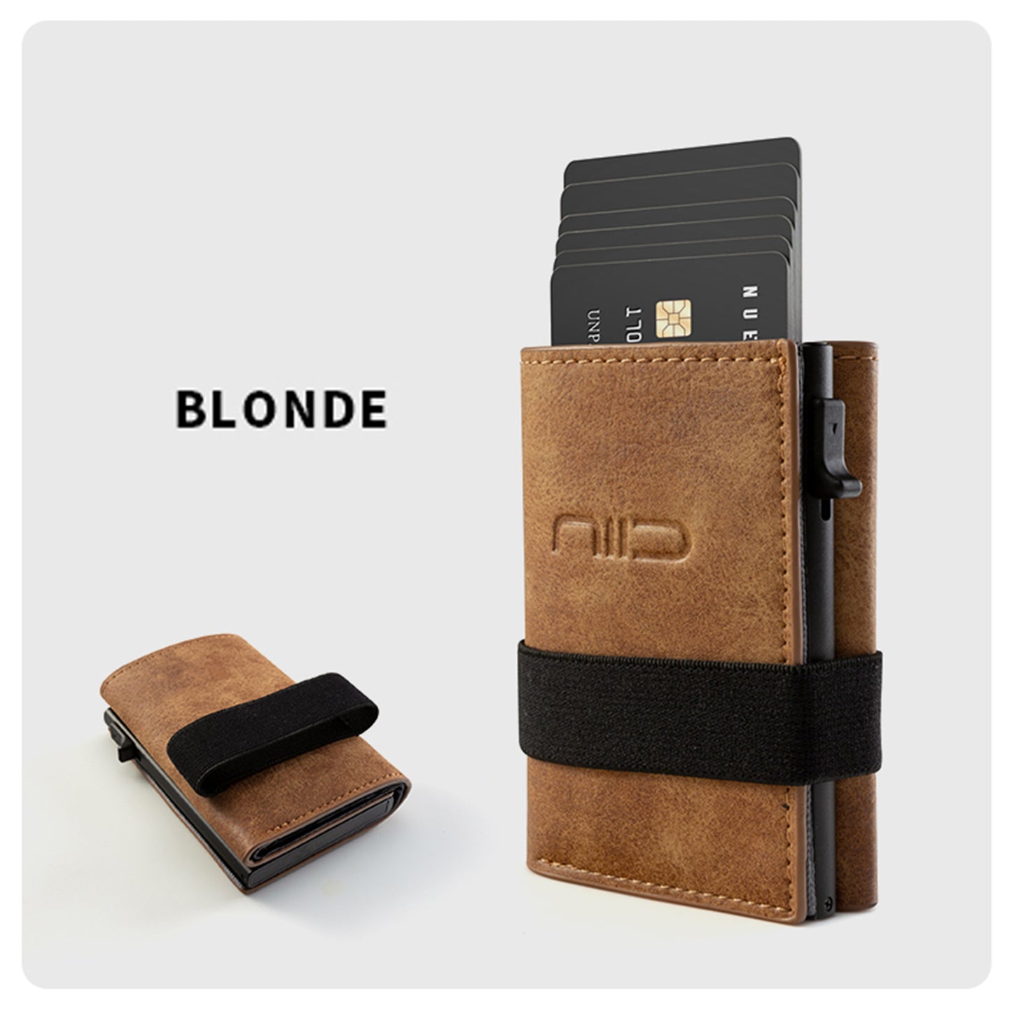 NIID Slide II Vegan Leather Mini Wallet Blonde